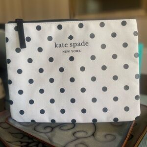 Kate Spade Polka Dot Cosmetic Bag NWOT